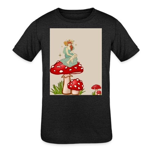 Fairy Amongst The Shrooms - Kids' Tri-Blend T-Shirt