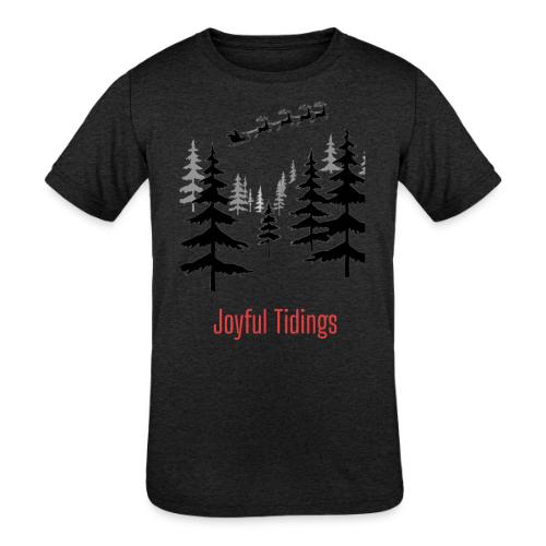 Joyful Tidings Christmas T-Shirt - Kids' Tri-Blend T-Shirt