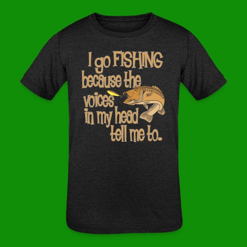Fishing Voices - Kids' Tri-Blend T-Shirt