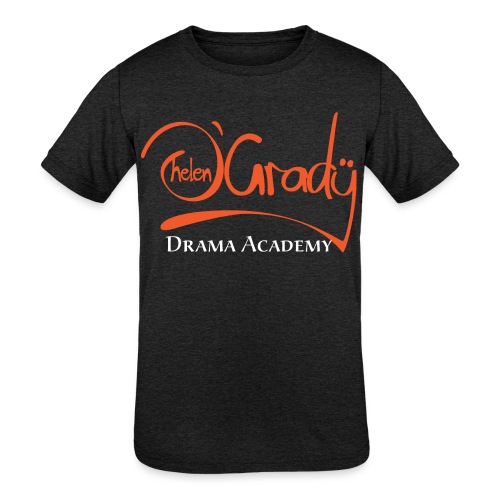 Helen O'Grady Orange Logo on Black - Kids' Tri-Blend T-Shirt