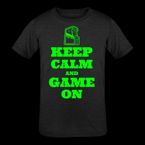 Keep Calm and Game On | Retro Gamer Arcade - Kids' Tri-Blend T-Shirt
