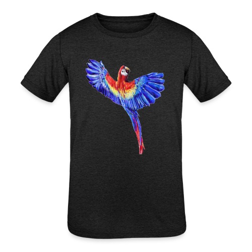 Scarlet macaw parrot - Kids' Tri-Blend T-Shirt