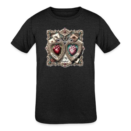 Keeper of My Deepest Love Victorian Locket T-Shirt - Kids' Tri-Blend T-Shirt
