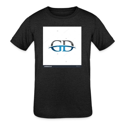 stock vector gd initial company blue swoosh logo 3 - Kids' Tri-Blend T-Shirt