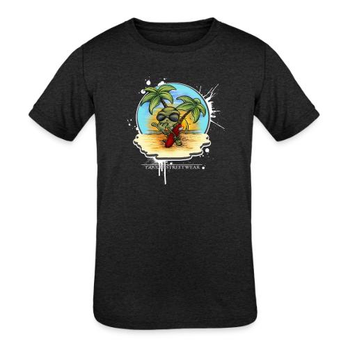 let's have a safe surf home - Kids' Tri-Blend T-Shirt