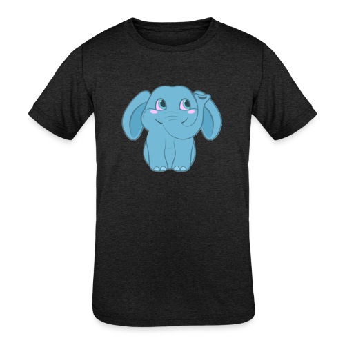 Baby Elephant Happy and Smiling - Kids' Tri-Blend T-Shirt