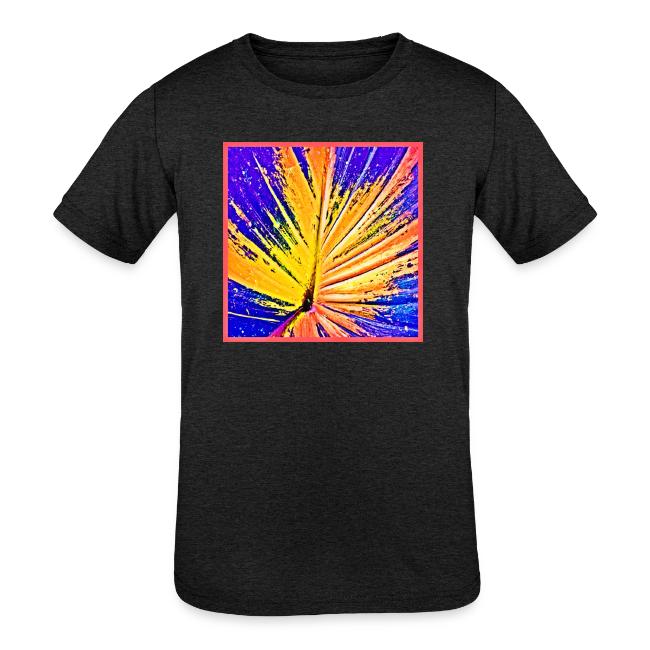 Vibrant Neon Leaf Pattern