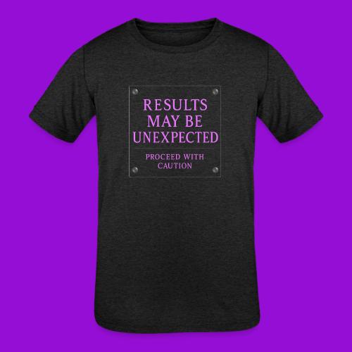 Results - Neon Purple - Kids' Tri-Blend T-Shirt