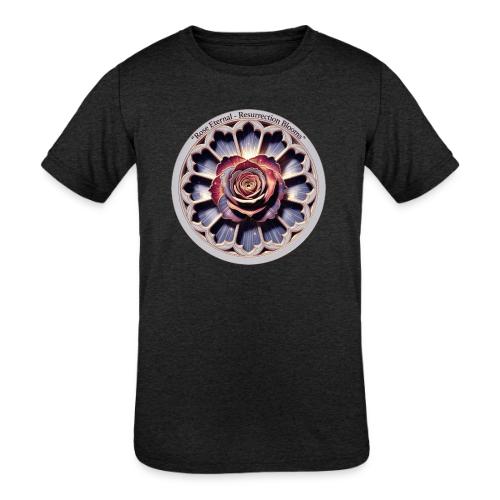 Easter Rose Resurrection T Shirt, Spring Gift - Kids' Tri-Blend T-Shirt