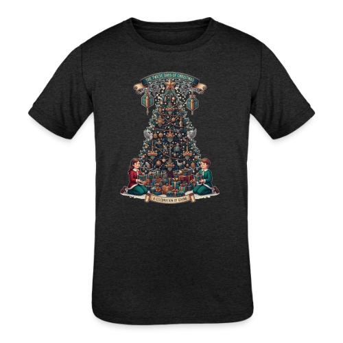 Twelve Days of Christmas T-Shirt - Kids' Tri-Blend T-Shirt