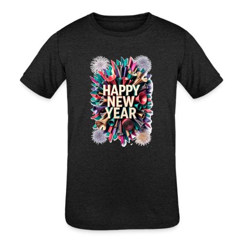New Year's Party Horn T-Shirt - Kids' Tri-Blend T-Shirt