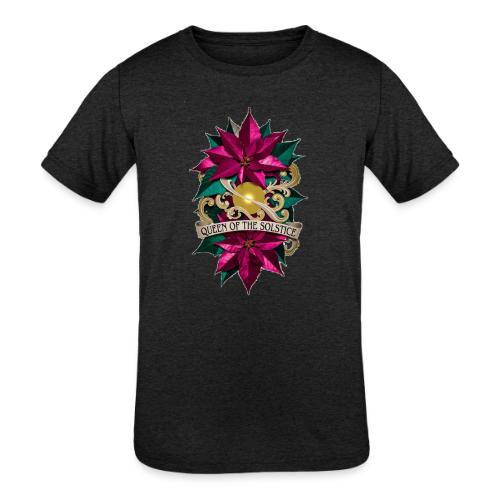 Queen of the Solstice Poinsettia T-Shirt - Kids' Tri-Blend T-Shirt