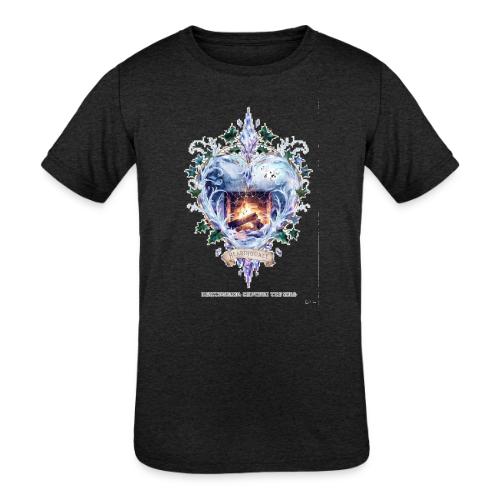 Imbolc Candle Veil T-Shirt | Veiled Rebirth - Kids' Tri-Blend T-Shirt