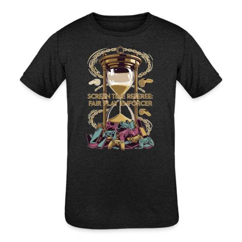 Screen Time Referee T Shirt, Fair Play Enforcer - Kids' Tri-Blend T-Shirt