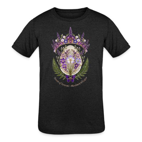 Spring Meadow Crown Tee, Cottagecore Renewal Gift - Kids' Tri-Blend T-Shirt