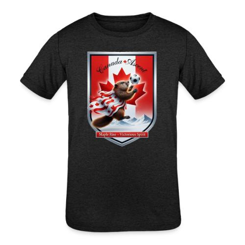 Canada Beaver Ascent T-Shirt, Canadian Pride Gift - Kids' Tri-Blend T-Shirt