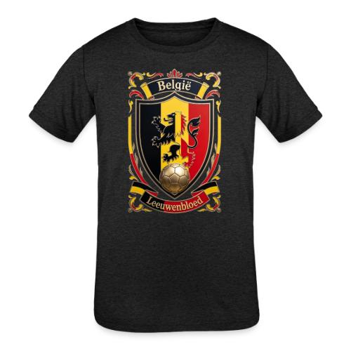 Belgium Lion Crest T-Shirt, Belgian Flag Gift - Kids' Tri-Blend T-Shirt
