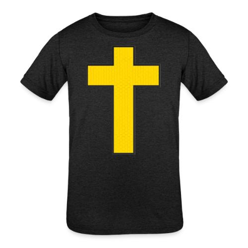 Kevlar Cross Shirt–Christian Strength and Protect - Kids' Tri-Blend T-Shirt