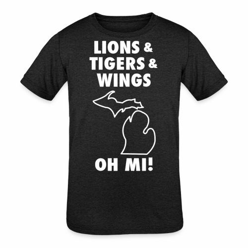 LIONS & TIGERS & WINGS, OH MI! - Kids' Tri-Blend T-Shirt