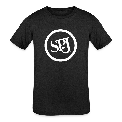 SPJ White Logo - Kids' Tri-Blend T-Shirt