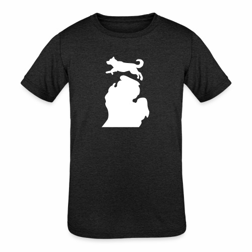 Bark Michigan Husky - Michigan Tech Colors - Kids' Tri-Blend T-Shirt