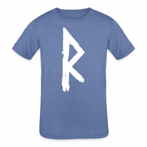 Elder Futhark Rune Raidho - Letter R - Kids' Tri-Blend T-Shirt