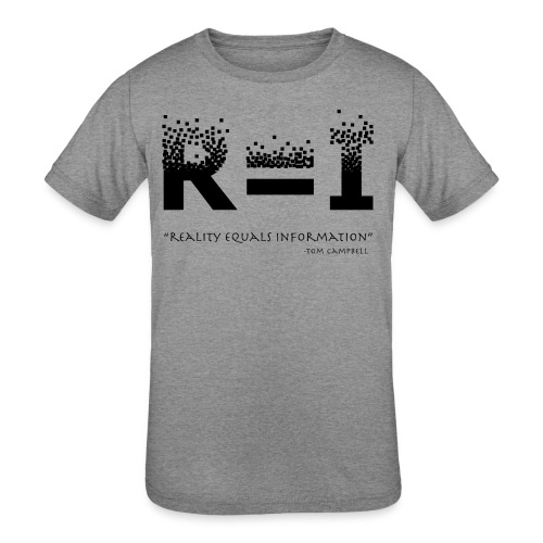 R=I --- Reality equals Information - black design - Kids' Tri-Blend T-Shirt