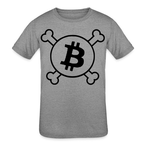 btc pirateflag jolly roger bitcoin pirate flag - Kids' Tri-Blend T-Shirt