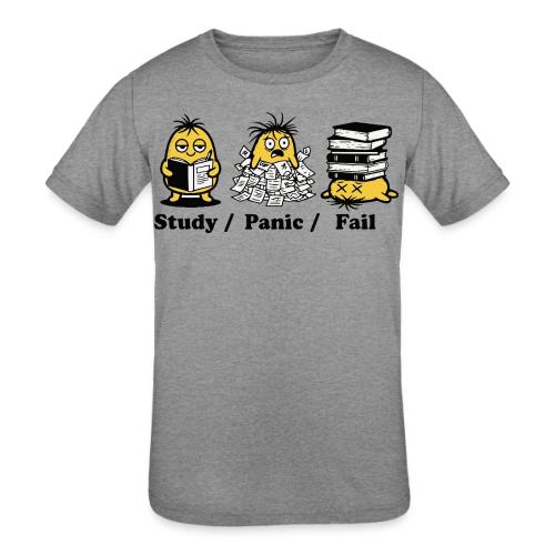 Funny Student Study Panic Fail Back To School - Kids' Tri-Blend T-Shirt