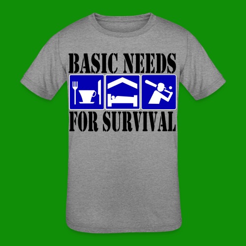 Softball/Baseball Basic Needs - Kids' Tri-Blend T-Shirt