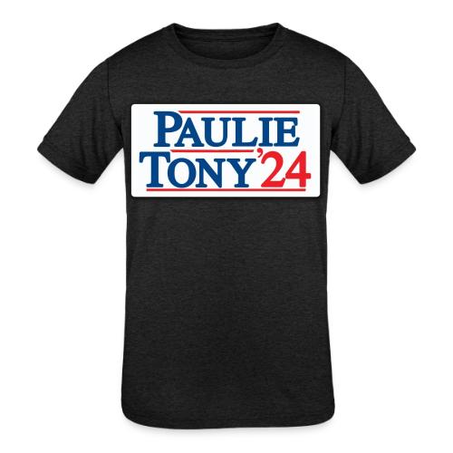 Paulie & Tony for Co-President 2024 - Kids' Tri-Blend T-Shirt