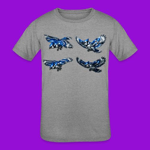 Silver Blue Jay Flight Stages - Kids' Tri-Blend T-Shirt