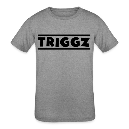 Triggz s Shirt Logo Black with Lines - Kids' Tri-Blend T-Shirt