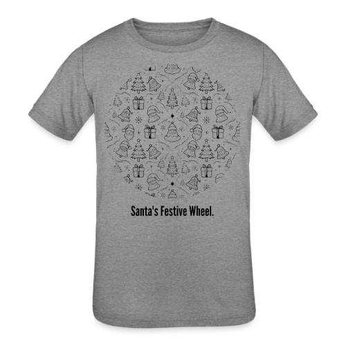 Santa's Festive Wheel T-Shirt - Kids' Tri-Blend T-Shirt