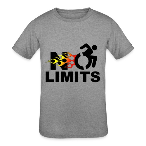 No limits for me with my wheelchair - Kids' Tri-Blend T-Shirt