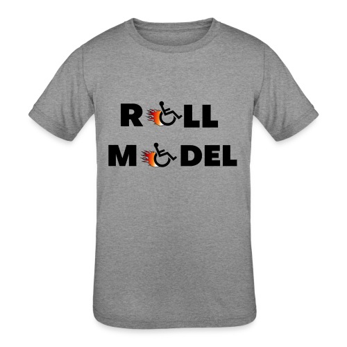 Roll model in a wheelchair, for wheelchair users - Kids' Tri-Blend T-Shirt