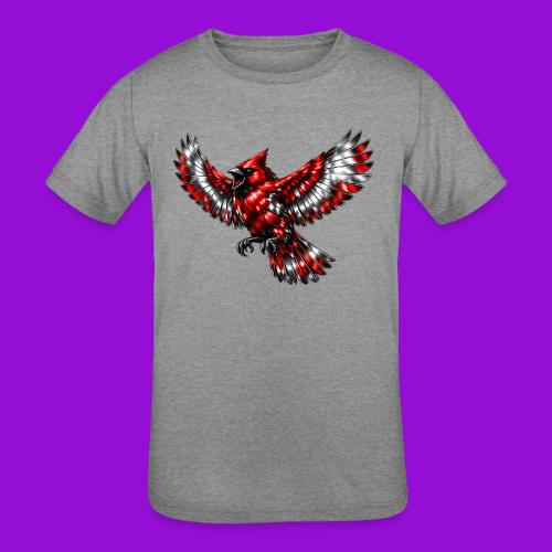 Silver Cardinal in Flight - Kids' Tri-Blend T-Shirt