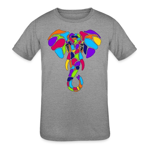 Art Deco elephant - Kids' Tri-Blend T-Shirt