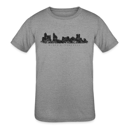 Memphis, Tennessee Skyline Vintage Black - Kids' Tri-Blend T-Shirt