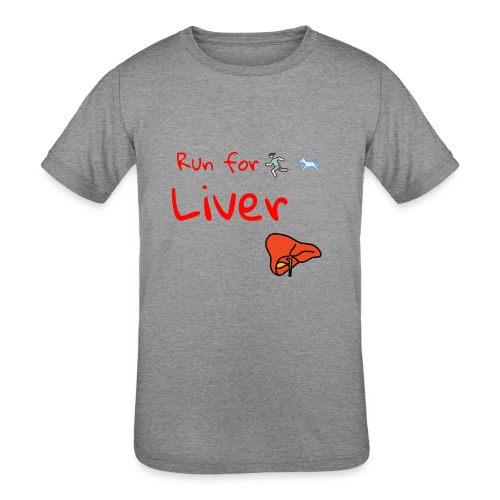 run for liver - Kids' Tri-Blend T-Shirt