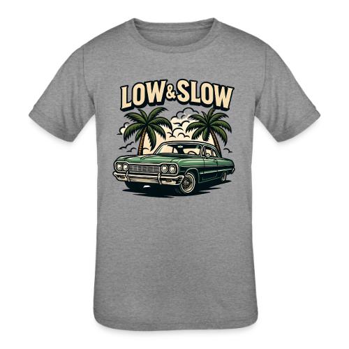 Classic Lowrider Car | Low & Slow Retro T-Shirt - Kids' Tri-Blend T-Shirt