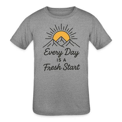 Inspirational Mountain Sunrise Motif - Kids' Tri-Blend T-Shirt