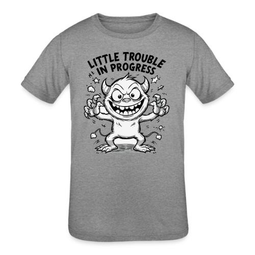 Playful Mischief Demon Illustration - Kids' Tri-Blend T-Shirt