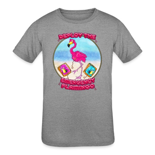 Emergency Flamingo - Kids' Tri-Blend T-Shirt