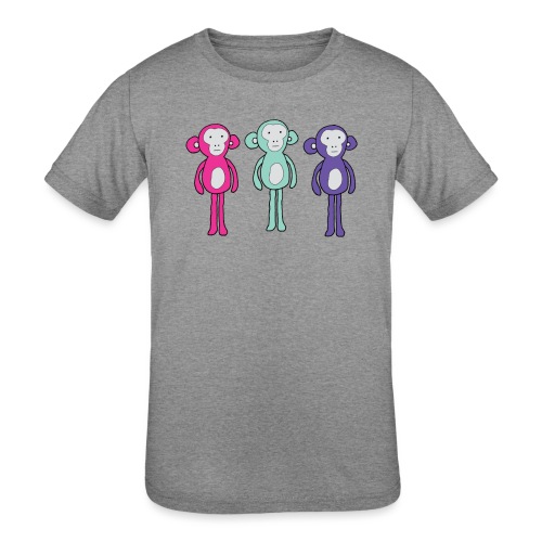 Three chill monkeys - Kids' Tri-Blend T-Shirt