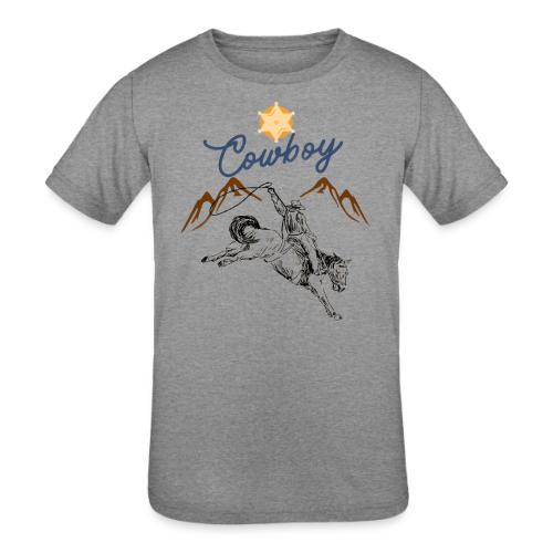 Wild West Cowboy Ride - Kids' Tri-Blend T-Shirt