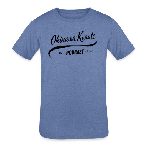 Okinawa Karate Podcast Baseball Design - Kids' Tri-Blend T-Shirt