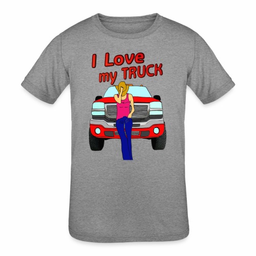 Girls Love Trucks Too - Kids' Tri-Blend T-Shirt