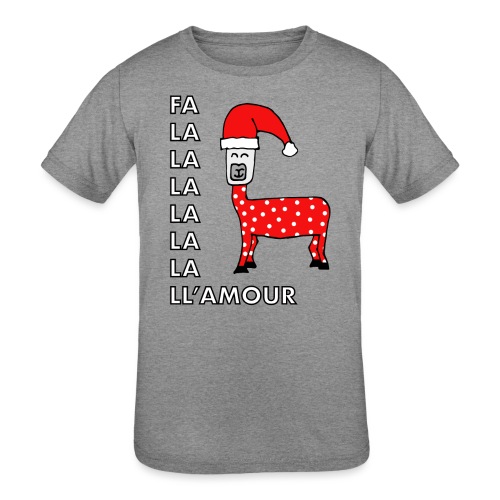 Christmas llama. - Kids' Tri-Blend T-Shirt