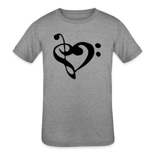 musical note with heart - Kids' Tri-Blend T-Shirt